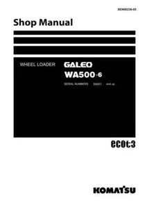 Komatsu Galeo WA500-6 Wheel Loader Repair Shop Service Manual Workshop Book - Picture 1 of 24