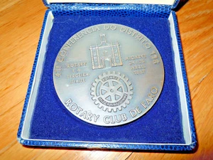 1987 BRONZEMEDAILLE 47/500 PORTUGAL ROTARY CLUB 41 KONFERENZ Rotary Club De Faro - Bild 1 von 5