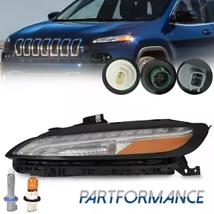For 2014-2018 Jeep Cherokee LED DRL Parking Light Turn Signal Lamp Left Side - Picture 1 of 19