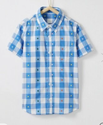 $50 Hanna Andersson Boy 8 / 130cm Celebrate Spring Woven Button-down Shirt - Image 1 of 4