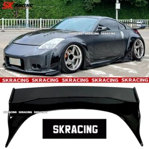 For 2003-2009 Nissan 350Z Z33 NEW Glossy Black FRP Rear Trunk Lid Spoiler Wing - Picture 1 of 8
