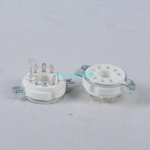 Enchufe de tubo de cerámica amplificador de 9 pines de 2 piezas para base EL509 EL504 EL502 6LQ6 7868 B9D - Imagen 1 de 8