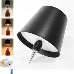 Wine Bottle LED Wireless Table Lamp 3-color Infinitely Dimmable USB Rechargeable - Picture 1 of 7