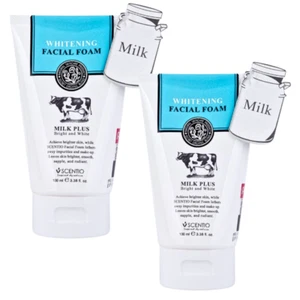 Facial Milk Foam Plus Skin Scentio Whitening Q10 Cleanser Beauty Buffet 100ml x2 - Picture 1 of 11