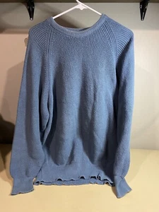 Pull tricoté bleu vintage Made in England Brooks Brothers taille 44 - Photo 1/10
