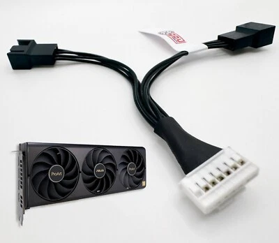 Asus RTX 4080 SUPER ProArt Fan Adapter Deshroud Cable (7-Pin to 4-Pin) - Image 1 of 4