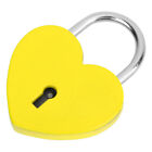 Heart Lock Metal Colorful Exquisite Padlock Craft Supplies With Key 45x59mm Eob