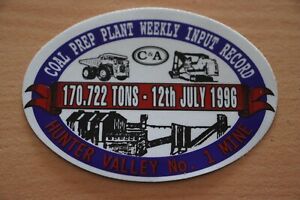 Coal Mining Stickers, Hunter Valley No1