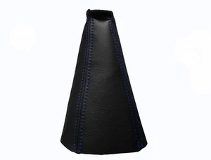 VOLKSWAGEN SHARAN (1995-2000) Soufflet Levier De Vitesse Cuir - Couture Bleu - Picture 1 of 1