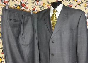 Jones New York Classic Fit Windowpane Gray Suit 48R - Picture 1 of 7