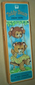 Teddybären - 1979 Whitman Paper Dolls in Box mit allen 32 vorgeschnittenen Kleiderschrankteilen - Bild 1 von 4
