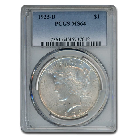 1923-D Peace Dollar MS-64 PCGS - SKU #24087 Cover