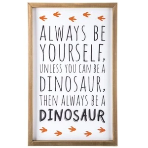 Be A Dinosaurio Madera Pared Arte Prehistórico Hogar Decoración Habitación Niños - Imagen 1 de 3