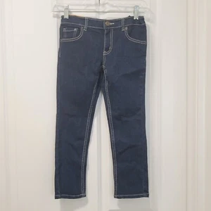 NWT CRAZY 8 Girls Size 6 PLUS Denim STRAIGHT Jeans Pants Adjustable Waist - Picture 1 of 5