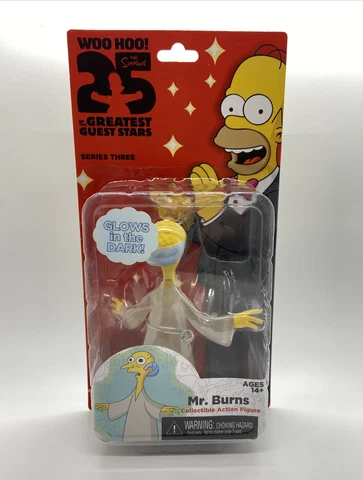 NECA Simpsons GLOW IN THE DARK MR. BURNS Figure GITD 25th Anniversary ERROR CARD Cover
