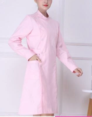 Women Stand-up collar Nurse Doctor Beautician Lab Long Coat Think Work Clothes - Image 1 of 4