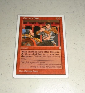 ~1x Warrior's Oath x1 ~EX+~ English Portal Three Kingdoms Magic the GatheringMtG - Picture 1 of 3