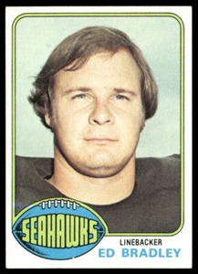 Ed Bradley 1976 Topps #147 Seattle Seahawks Football Karte - Bild 1 von 2