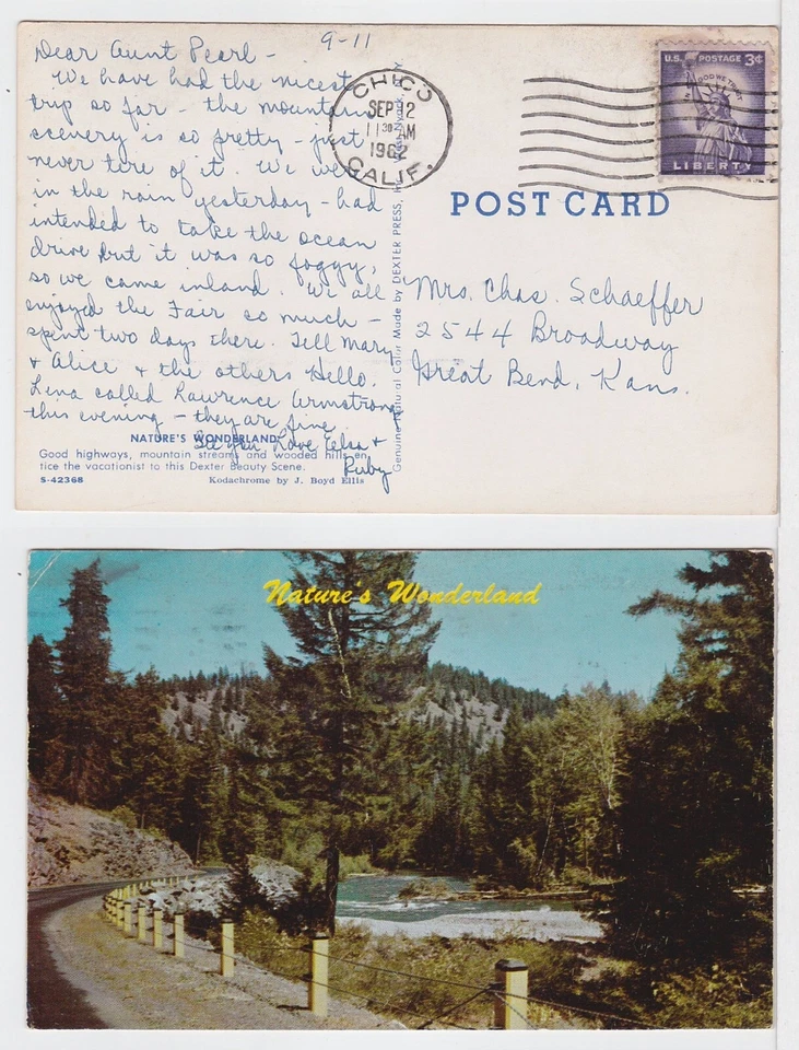 TurtlesTradingPost- Chico, California 1962 Nature's Wonderland- Post Card - Image 1 of 1
