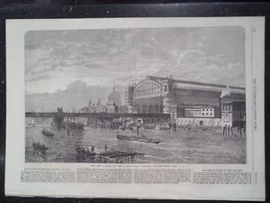 Nueva estación de tren de Londres Cannon St 1866 noticias ilustradas de Londres - Imagen 1 de 1