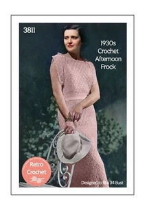 1930's Lace Summer Dress Crochet Pattern - Copy - Picture 1 of 2