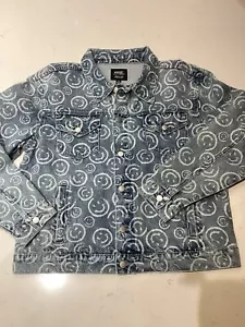 WESC Men’s Trucker Jacket With smiley face Size M - Picture 1 of 4