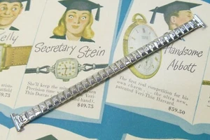 NOS in Pckg 1960 Lenox FANCY Tops 11mm ALL Stainless Scissor Expansion Bracelet! - Bild 1 von 7