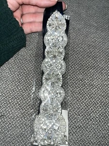 Bridal Belt Sash For Wedding Dress Black New - Picture 1 of 2