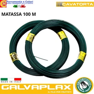 Filo Acciaio Zincato Plasticato Verde Cavo per Legatura Pali Rete Frutteti 100M - Foto 1 di 5