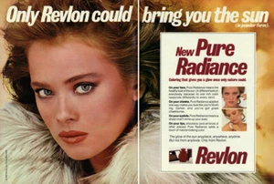1982 Revlon Pure Radiance 1980s 80s makeup vintage 2-page MAGAZINE AD - Picture 1 of 1
