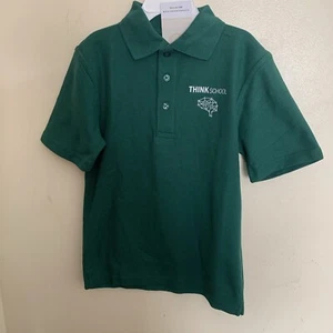 NWT Flynn O’ Hara Uniforms Short Sleeve Polo Shirt With Logo Size YS 6-8 Green - Picture 1 of 7
