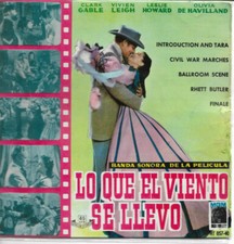GONE WITH THE WIND EP Spain 1961 CLARK GABLE VIVIEN LEIGH