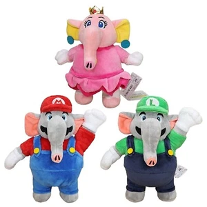 "Muñeca de juguete de peluche 3X Elephant Mario Luigi Princess Peach Super Mario Bros Wonder 8" - Imagen 1 de 17