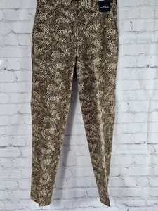 Marks & Spencer Womens Trousers Size 8 Animal Print Ankle Grazers Slim Leg New - Picture 1 of 14