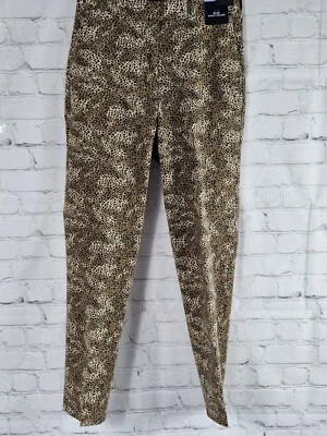 Marks & Spencer Womens Trousers Size 8 Animal Print Ankle Grazers Slim Leg New - Image 1 of 4