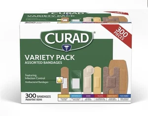 Curad 300-Count Assorted Bandages Variety Pack – Latex-Free – Fast US Shipping - Picture 1 of 3