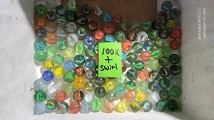 Vintage Marble 100+ Multi Color Size Marbles Classic Player Size Rare Swirl  - Bild 1 von 1