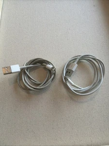 2 PACK Genuine OEM Apple iPhone Lightning to USB Cable Charger Cord - Picture 1 of 3
