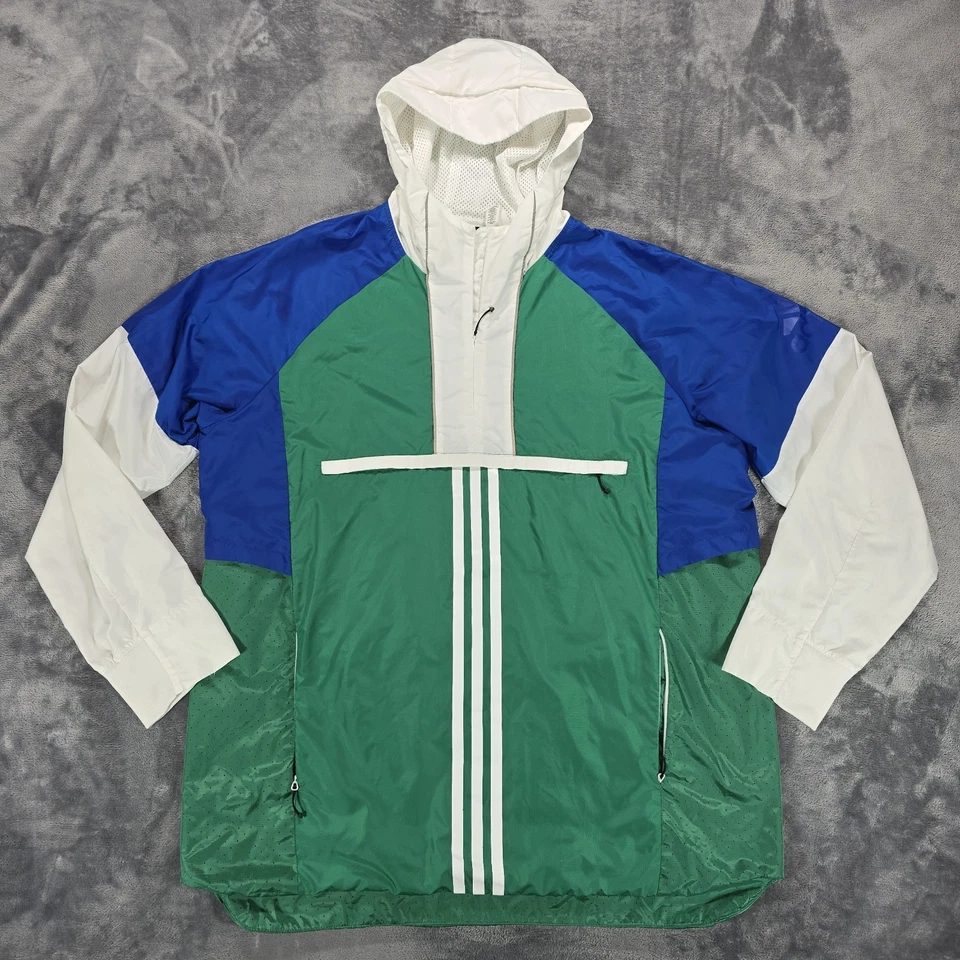 Adidas Sport ID Anorak Windbreaker Jacket Mens XL Woven Softshell Hooded - Image 1 of 4