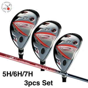 Kasco K2K MAX One Length Utility Hybrid 3pcs Set 5-7H One Flex Graphite Shaft JP - Picture 1 of 23