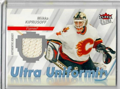 2007-08 Fleer Ultra - Ultra Uniformity Miikka Kiprusoff #U-MK (MEM) Flames B318 - Image 1 of 3