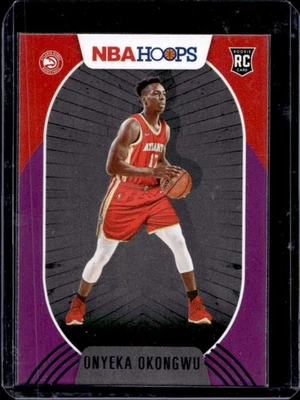 2020-21 Panini Hoops Onyeka Okongwu RC Purple Rookie #225 Hawks - Image 1 of 2
