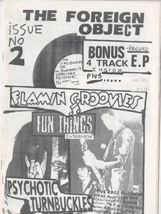 FOREIGN OBJECT ZINE #2 Flamin Groovies/Fun Things/Psychotic Turnbuckles w/7" EP - Picture 1 of 2