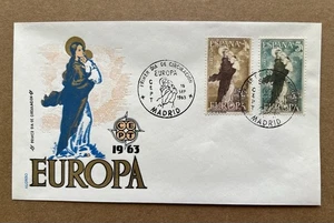 1963 Spain Europa CEPT Madonna FDC First Day Cover - Picture 1 of 5