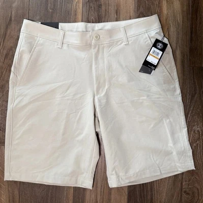 Under Armour Golf Shorts Mens 36 Beige Tan Performance Flat Front 96510 New Tags - Image 1 of 4