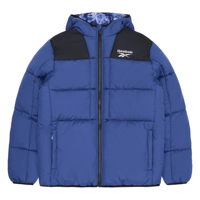 Reebok Mens Reversible Jacket Reversible Puffer Blue - Image 1 of 4