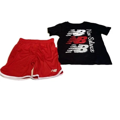 New Balance Kids Mesh Shorts 2-Piece Set Size 7 - Immagine 1 di 2