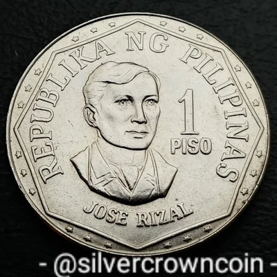 Philippines 🇵🇭 1 Piso 1976. KM#209.1. One Dollar Peso coin. Jose Rizal. - Image 1 of 4