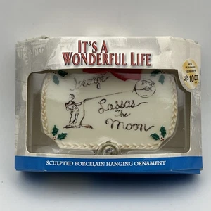 Vintage Enesco It's A Wonderful Life "George Lassos The Moon" Ornament in Box  - Bild 1 von 3
