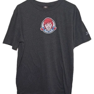 Wendy's Mitarbeiter Uniform T-Shirt Erwachsene Large grau kurzarm - Bild 1 von 5